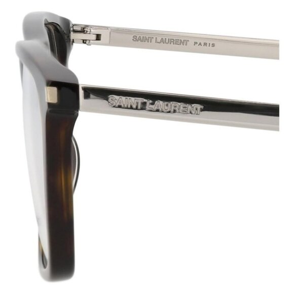 Saint Laurent Mens Square/Rectangle Havana Silver Transparent Fashion Designer - Picture 4 of 4